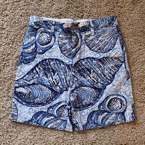Lilly Pulitzer Boys Beaumont Shorts in Blue Peri Pop Up Stuffed Shells